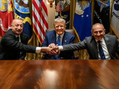 President Donald Trump meets with President Ilham Aliyev of Azerbaijan and Prime Minister