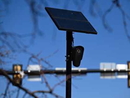 Flock camera monitoring traffic