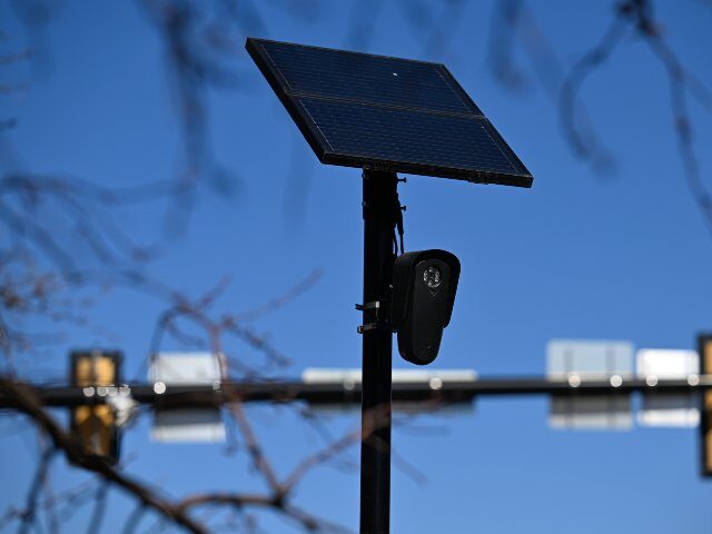 Flock camera monitoring traffic