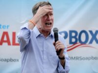 DES MOINES, IOWA - AUGUST 10: Democratic presidential candidate and former Colorado Governor John Hickenlooper delivers a 20-minute campaign speech at the Des Moines Register Political Soapbox at the Iowa State Fair August 10, 2019 in Des Moines, Iowa. Twenty-two of the 23 politicians seeking the Democratic Party presidential nomination will be visiting the fair this week, six months ahead of the all-important Iowa caucuses. (Photo by Chip Somodevilla/Getty Images)