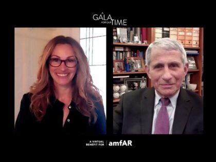 UNSPECIFIED - MARCH 04: In this screengrab, Julia Roberts and Dr. Anthony Fauci participat