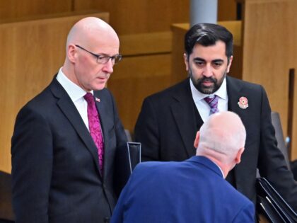 EDINBURGH, SCOTLAND - NOVEMBER 10: Health Secretary Humza Yousaf (R) and Deputy First Mini