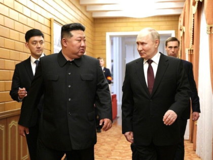 PYONGYANG, NORTH KOREA - JUNE 18: (----EDITORIAL USE ONLY - MANDATORY CREDIT - ' KREMLIN P