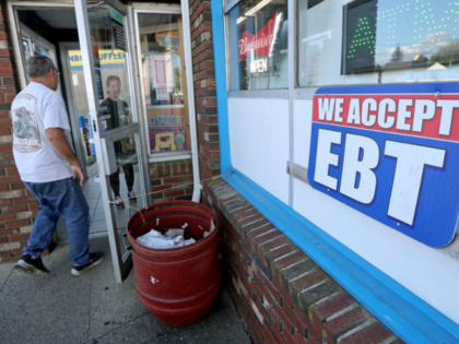 Fall River, MA - October 8: A convenience store advertises that they except EBT cards. (Ph