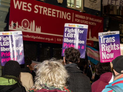LONDON, ENGLAND - DECEMBER 16: Activists protest outside the constituency office of health