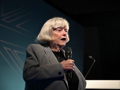 REDRUTH, ENGLAND - FEBRUARY 24: Ann Widdecombe, Reform UK's Immigration and Justice spokes