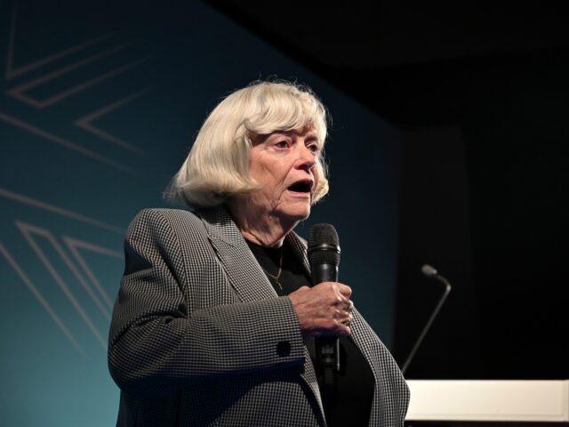 REDRUTH, ENGLAND - FEBRUARY 24: Ann Widdecombe, Reform UK's Immigration and Justice spokes