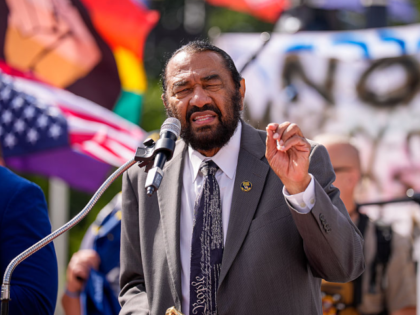 WASHINGTON, DC - SEPTEMBER 2: Rep. Al Green (D-TX) speaks during a rally at Columbus Circl