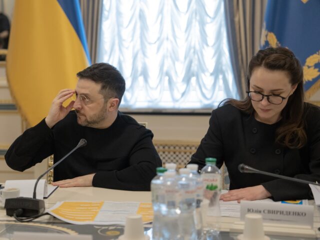 KYIV, UKRAINE - MARCH 5: President of Ukraine Volodymyr Zelenskyy (L) and Prime Minister Y