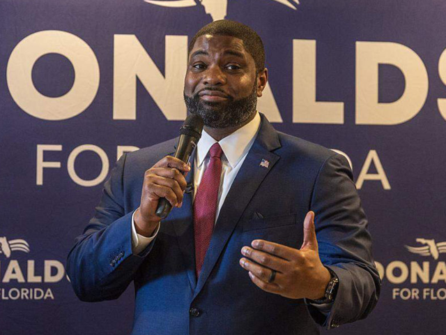 GettyImages-2270753917 U.S. Congressman Byron Donalds speaks during an "Ask Byron Anything" meet-and-greet event