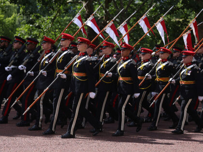 LONDON, ENGLAND - JUNE 13: Atmosphere and members of the armed forces including The Grenad