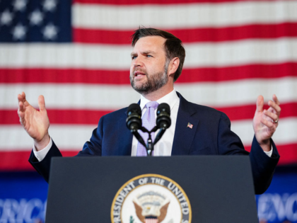 US Vice President JD Vance speaks during an event marking 250 years of the American milita