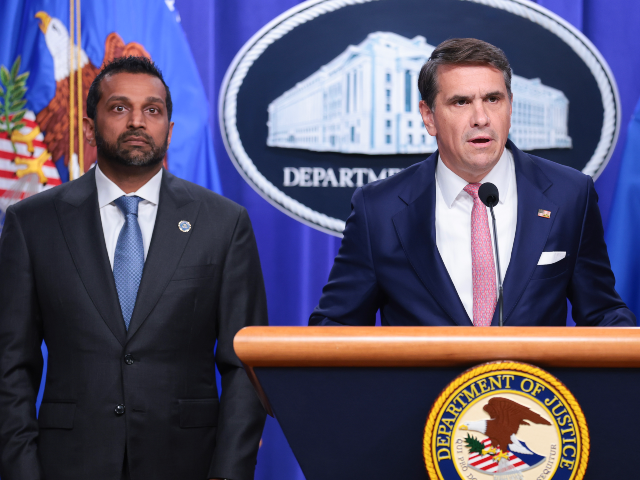 WASHINGTON, DC - JULY 01: Acting U.S. Attorney General Todd Blanche speaks alongside Feder