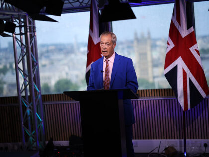 LONDON, ENGLAND - JULY 7: Reform UK Leader Nigel Farage announces his resignation as a mem