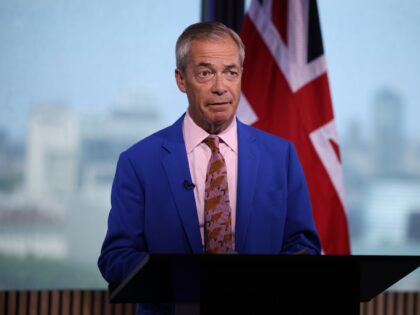 LONDON, ENGLAND - JULY 7: Reform UK Leader Nigel Farage announces his resignation as a mem