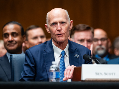 WASHINGTON, DC - JULY 16: Senator Rick Scott (R-FL) introduces Keith Sonderling, acting U.