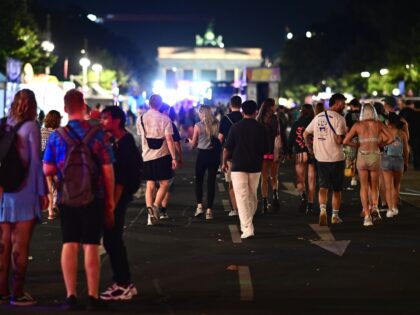 25 July 2026, Berlin: CSD participants are standing on 17 June Street after the Christophe
