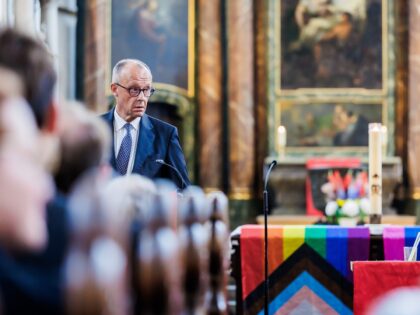 26 July 2026, Berlin: Chancellor Friedrich Merz (CDU) speaks at a church service at St. Ma
