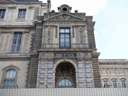 PARIS, FRANCE - JULY 22: A view shows the windows of the Apollo Gallery at the Louvre Muse