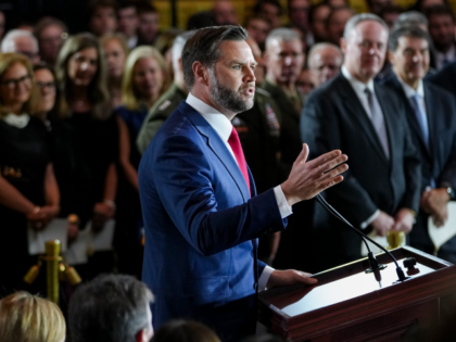 WASHINGTON, DC - JULY 28: U.S. Vice President JD Vance speaks during a Congressional Tribu