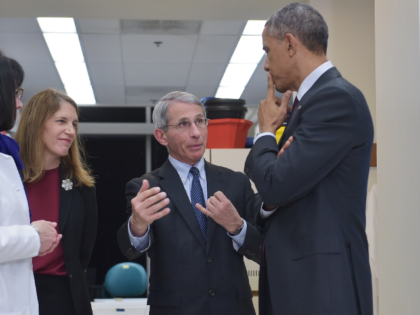 National Institute of Allergy and Infectious Diseases (NIAID) Director Tony Fauci (2nd R)