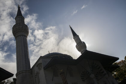 The Sehitlik Mosque is pictured in tne Neukoelln district on the Open Mosques Day on Octob