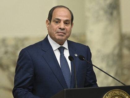 Turkish President Recep Tayyip Erdogan (not seen) and Egypt President Abdel Fattah el-Sisi