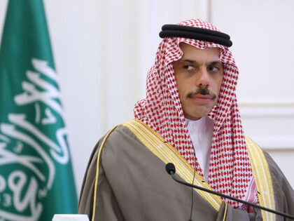 Greek Foreign Minister George Gerapetritis and Saudi Arabian Foreign Minister Prince Faisa