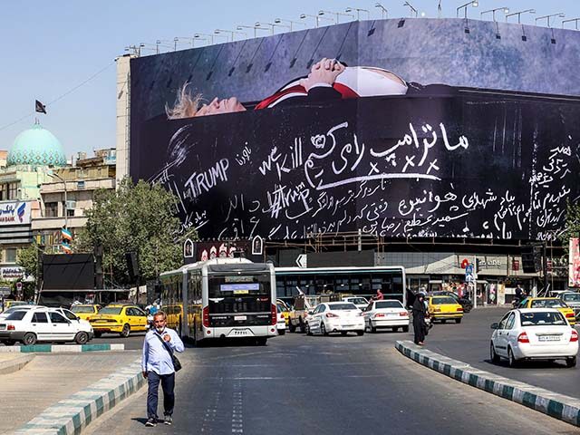 Iran Puts Trump in a Coffin on Huge Billboard in Tehran