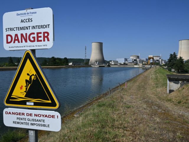 Tis photograph shows a view of the stopped Golfech nuclear power plant in southwestern Fra
