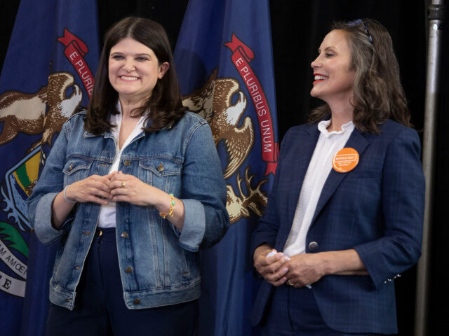Haley Stevens and Gretchen Whitmer U.S. Rep. Haley Stevens (D-MI) (left), a candidate for Michigan's open U.S. Senate se