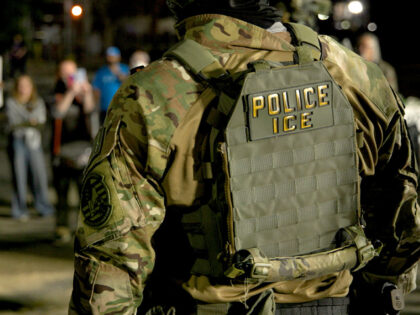 ICE/ERO Special Response Teams (SRT) outside of Delaney Hall New Jersey perform crowd cont