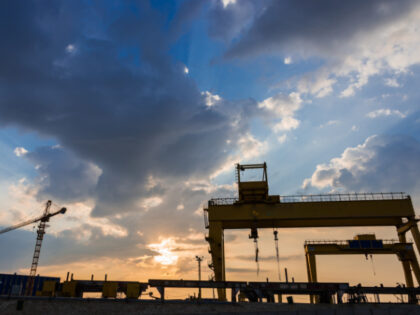 Industrial sunset Mangalia_Romania Shipyard - August 2013