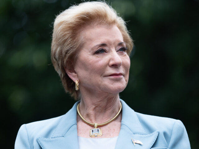Linda McMahon, US education secretary, outside the White House in Washington, DC, US, on W