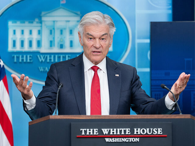 Mehmet Oz, administrator of the Centers for Medicare & Medicaid Services, during a news co