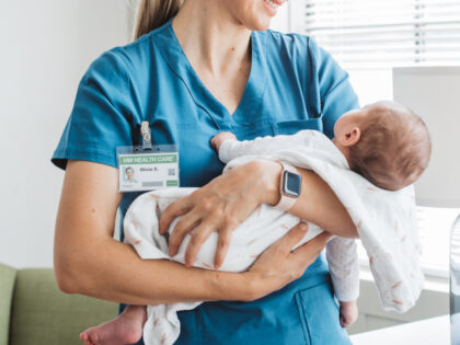 Nurse with baby
