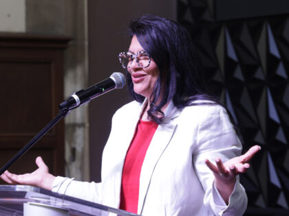 Congresswoman Rashida Tlaib (MI-12) speaks at the “Bridging Community and Normalization
