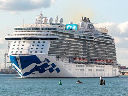 Southampton England UK. 27.09.2025. Regal Princess cruise ship departing Southampton docks