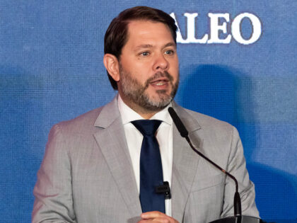 LOS ANGELES, CA - JULY 15, 2026: Arizona Senator Ruben Gallego speaks at the National Asso