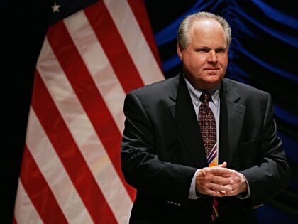 WASHINGTON - JUNE 23: Radio personality Rush Limbaugh interacts with the audience before t