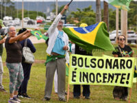 Supporters of former Brazilian President Jair Bolsonaro (2019-2022) protest against his ar