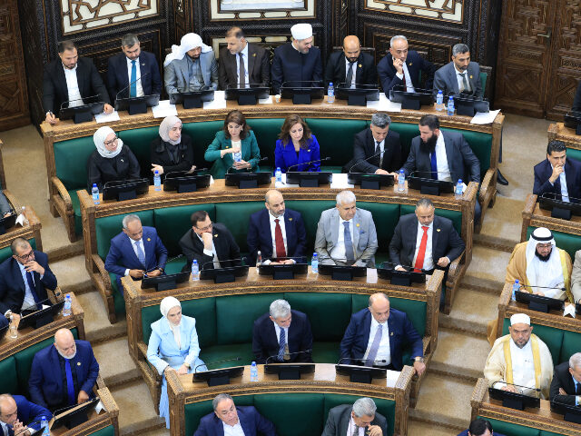 Syria Inaugurates Parliament Members of Syria's newly formed People's Assembly cast their votes to elect the