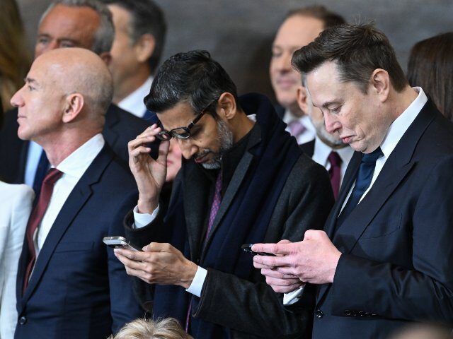 Tech CEOs checking their stock performance