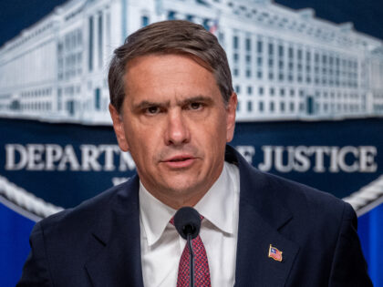 Todd Blanche, acting US attorney general, speaks during a news conference at the Departmen