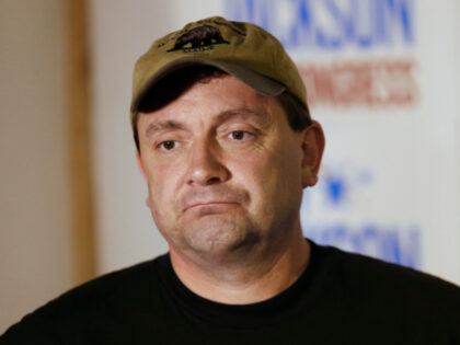 Troy Jackson speaks to media and campaign supporters after he was defeated by Emily Cain i