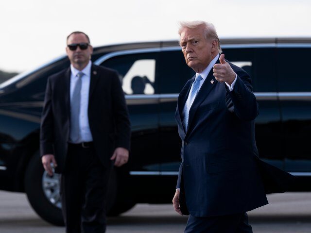 Trump with a thumbs up