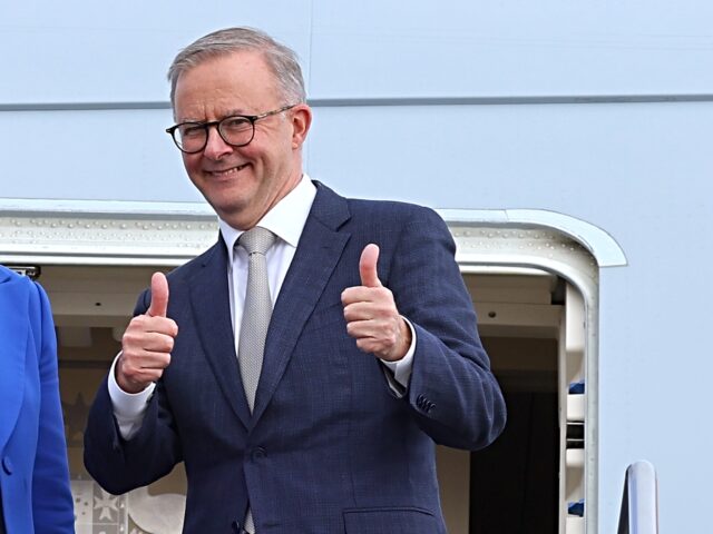 CANBERRA, AUSTRALIA - MAY 23: Prime Minister Anthony Albanese stands with newly appointed