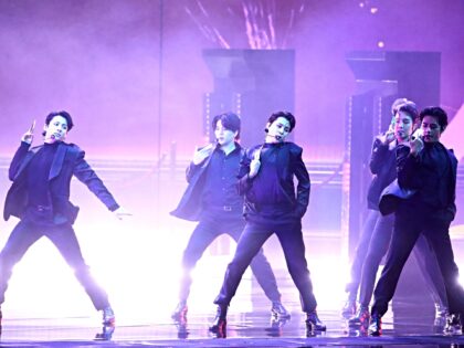 BTS performs onstage at the 64th Annual Grammy Awards held at the MGM Grand Garden Arena o
