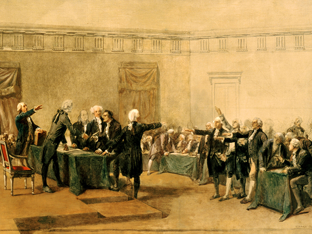Signing of the Declaration of Independence, an 1873 portrait by Charles Édouard Armand-Du