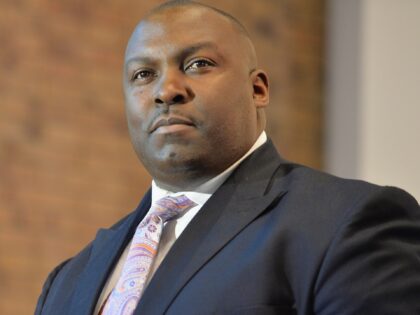 DELLWOOD, MO - MARCH 5: Daryl Parks, attorney for the Brown Family speaks during a press c
